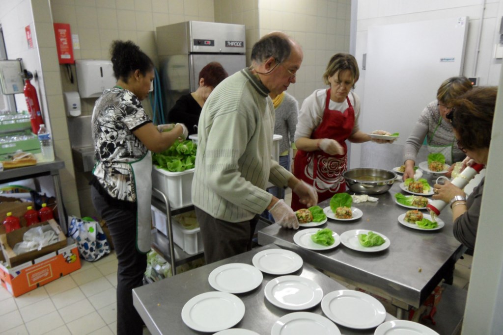 Pr�paration de l'entr�e en cuisine